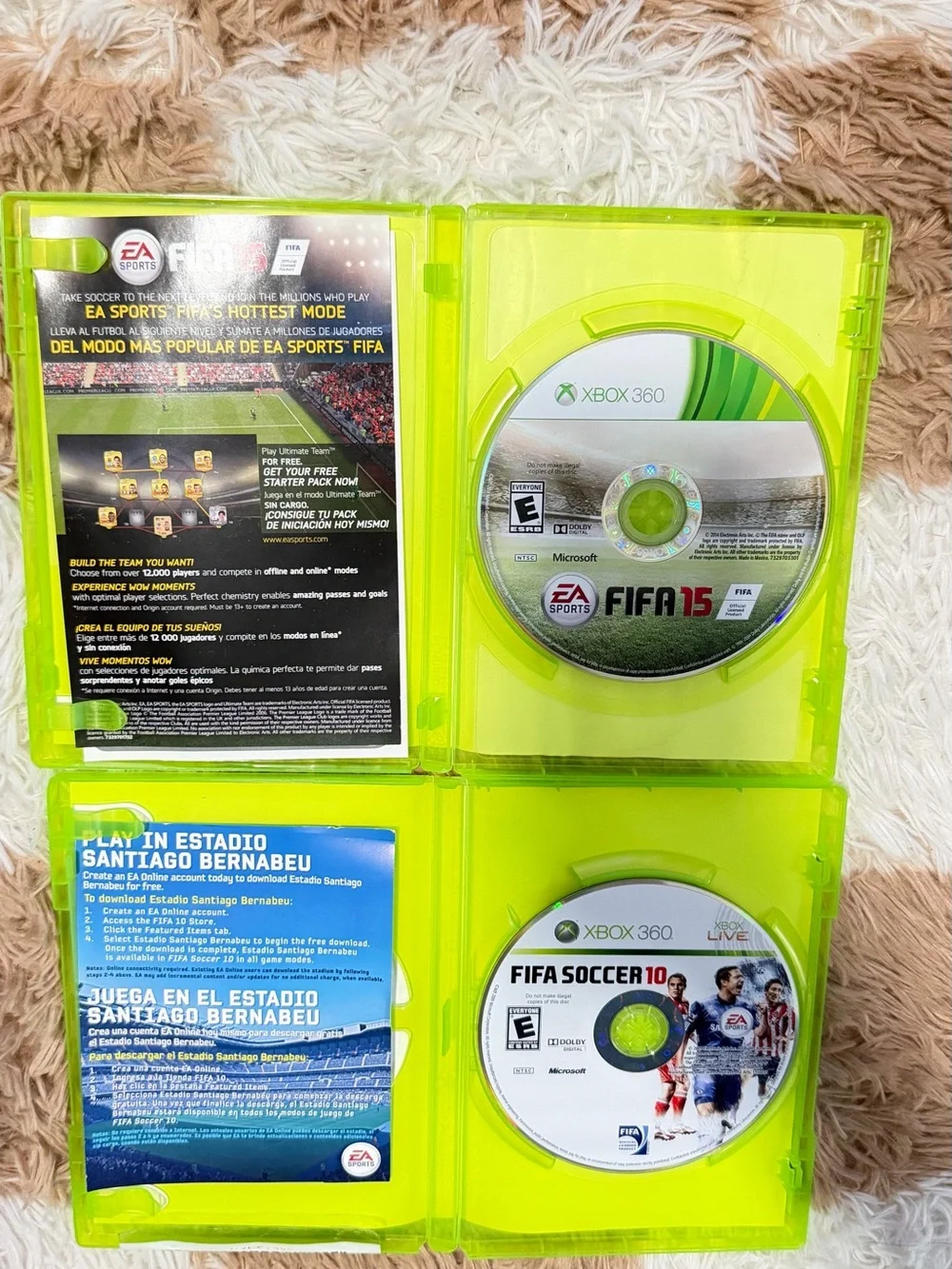 FIFA 15 Xbox 360 Game - Green Case USED LIKE NEW $25 FOR BOTH.